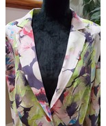 Bloomingdale&#39;s Basler Women Floral Polyester Long Sleeve Single Breasted... - $44.25