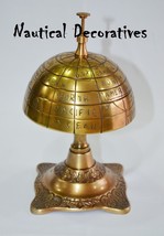 Antique Cast Vintage Globe Decorative Desk Hotel Counter Bell - £25.88 GBP