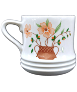 Countryside Stoneware Flower Arrangement Vintage Coffee Mug Cup Japan 19... - $14.45