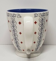 2003 White &amp; Blue Starbucks Barista 4 5/8&quot; Footed Pedestal Coffee Mug Cup - $26.07