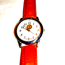 Beautiful collectible American legion brown leather vintage watch - $45.54