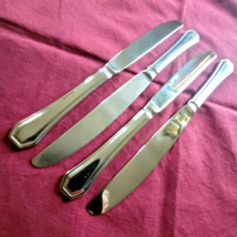 International Silver Stainless 4 Dinner Knives Beacon Hill Multi Sided T... - $10.88
