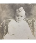 Vintage Antique Cabinet Card Photograph Childs Portrait Baby In White Gown - £11.89 GBP