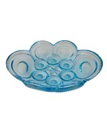 Vintage LE Smith Moon and Stars Oval Blue Glass Candy Trinket Nut Soap D... - $81.22 CAD