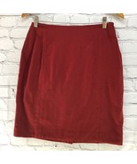Vintage KGR Womens Sz 10 Skirt Red 100% Wool Straight Pencil Classic Career - £23.52 GBP