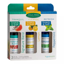Sparoom Daily Pack 100% Pure Essential Oil Tranquil Cleanse Refresh 3pk 10ml - £8.88 GBP