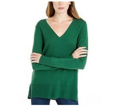 Maison Jules Women Size XS Green Hi Low Pullover V Neck Side Split Sweater NWT - £11.13 GBP