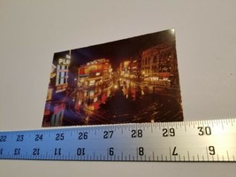 Piccadilly at Night London Postcard Map England UK Postal Card Home Treasure - £7.58 GBP