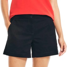 Nautica Ladies Size 12 Mid-Rise Twill Shorts 5&quot; Inseam, Black  - £15.94 GBP