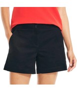 Nautica Ladies Size 12 Mid-Rise Twill Shorts 5&quot; Inseam, Black  - £15.95 GBP