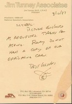 Jim Tunney NFL Referee Signed 1987 Handwritten Letter - £39.65 GBP