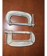 Vintage Lot of 2 - Pony #232, 2” &amp; Adjustable #1420  C Clamp, Made In USA - $15.00