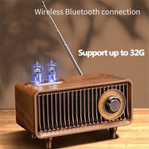 Kebidu Bluetooth speaker 32G TF FM Sound box loudspeaker Retro Subwoofer Radio M - £26.05 GBP