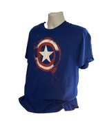 Captain America Men&#39;s  T-Shirt XL Graffiti Paint Drip Shield Marvel Comi... - £8.23 GBP