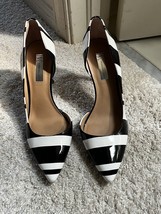 inc international concepts heels size 9M Black/White Patent Striped Hot ... - £38.77 GBP