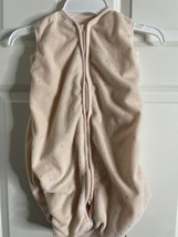 Pottery Barn Kids Sleep Sack Size Small 0-6 mo pale pink velvet cotton lined - £15.64 GBP