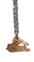 American Eagle Outfitters 16&quot; Charm Necklace Horse  State of Kentucky  Est. 1792 - £11.18 GBP