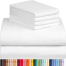 LuxClub 6 PC Full Size Sheet Set Bed Sheets Deep Pockets 18 - £40.96 GBP