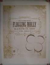 Flogging Molly Poster Silkscreen City Hall Nashville Tennessee March 14 2007 - £176.19 GBP
