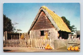 First House on Plymouth Plantation Plymouth MA UNP Chrome Postcard M7 - £4.06 GBP