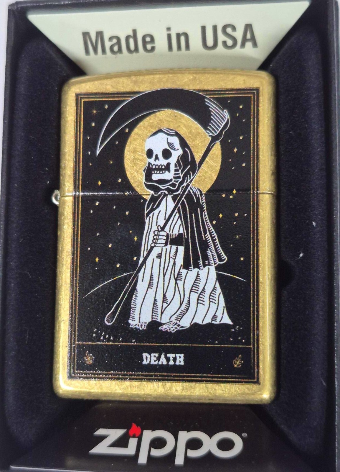 Sharp Death Tarot Card Zippo Lighter - $28.45