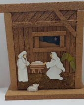 Vtg Hand Made Wooden Nativity Scene - £18.56 GBP
