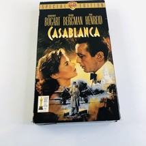 Casablanca VHS Cassette Tape Humphrey Bogart Ingrid Bergman Black And White B&amp;W - £4.61 GBP