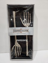 Halloween Creepy Skeleton Hands Aluminium Silver Serving Set - $39.59