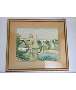 Nicholas Markovitch Watercolour Painting Print Le Pont d&#39;Avignon 27x24 B... - €214,92 EUR