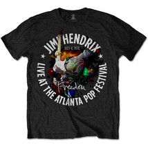 Jimi Hendrix Live At The Atlanta Pop Festival Official Tee T-Shirt Mens Unisex - $31.92