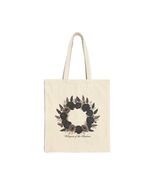 Black Rose Wreath Tote | Soft Gothic Florals, Moody Botanical Design - $20.99+
