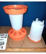 2PCS Poultry Chick Feeder Food Waterer Drinker Set For Chicken Quail Hen... - $30.05 CAD