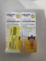 Lot Of 2 Equate Children&#39;s Cold &amp; Cough Daytime, Dye-Free, 4oz Each Exp ... - £10.04 GBP