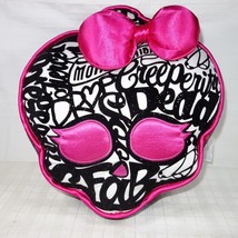 Monster High Skullette Creeperific Dead Fab Pillow Pink and Blue Argyle - $49.99