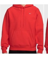 NIKE SOLO SWOOSH MEN&#39;S Red PULLOVER HOODIE - $147.46 CAD