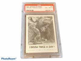 Spook Stories Leaf Card 1963 PSA 6 Universal Monster #3 Dinosaur T-Rex Brush vtg - £176.18 GBP