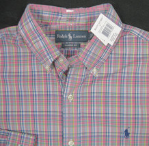 NEW! $90 Polo Ralph Lauren Colorful Plaid Shirt!   *Classic Fit*   *2 Colors* - £35.96 GBP