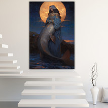 Mermaid Canvas Painting Wall Art Posters Landscape Canvas Print Picture - £11.00 GBP+