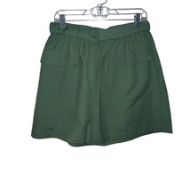 Pretty Little Things Women Khaki Woven Pocket Front Drawstring Shorts Green 10 - $8.71