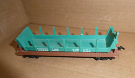 Vintage 1980s HO Scale Timber Line Saw Mill Side Log Dump Car 5 1/2&quot; Long - £13.99 GBP