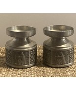 MCM Vintage Selandia Pewter Candlestick Holders Set of 2 Made in Norway - $39.95