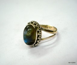 ethnic sterling silver ring labradorite gemstone ring handmade ring - $57.42
