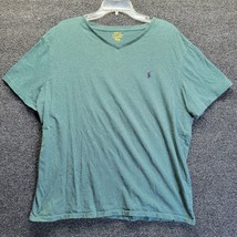 Polo Ralph Lauren V-neck T-shirt Adult Men&#39;s Size XL - 100% Cotton - Grey - $14.52