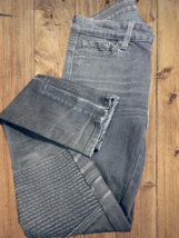 Vintage Black Skinny Distressed Charcoal Wash Jeans Ankle Zip by VINCE S... - $24.74