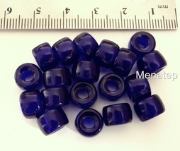 25 5 x 9 mm Czech Glass Crow Beads: Cobalt - £1.37 GBP