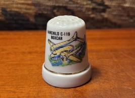 Vintage Gold Ringed Fairchild C-119 Boxcar Military Transport Aircraft Thimble - £7.77 GBP