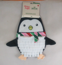 NWT Merry &amp; Bright Cat Snuffle Mat Treat Hiding Fun Penguin Design - $4.94