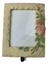 Beautiful Roses Picture Frame Shabby Chic Flower Stand alone tabletop 5X7  - £8.95 GBP