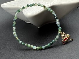 Handcrafted Natural Moss Agate Bracelet - $19.76