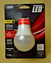 Feit Electric Dimmable LED A19 60W Replacement GU24 Base 800 Lumens New - £5.45 GBP